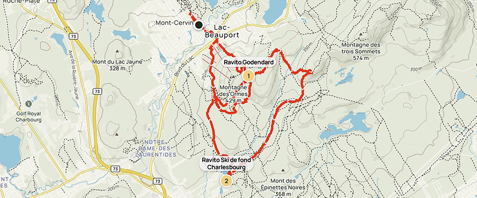 Parcours 20km Trail Lac Beauport